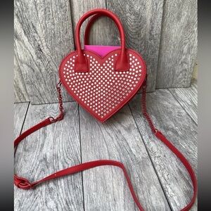 Betsey Johnson Heart-shaped Crossbody Purse